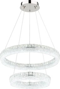 Globo 67387-60 - Lustru suspendat LED reglabil pe cablu LAUREL LED/60W/230V transparent + telecomandă