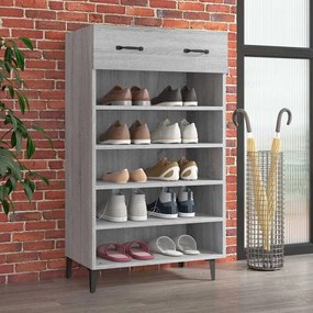 vidaXL Pantofar, gri sonoma, 60x35x105 cm, lemn compozit