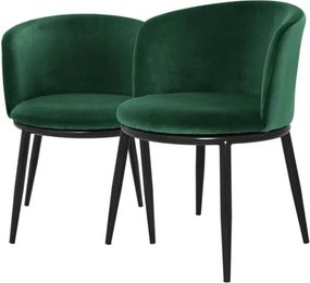 Set de 2 scaune design LUX din otel Filmore verde 111997 HZ