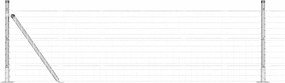 vidaXL Gard cu Stâlp Argintiu 0,6 x 10 m Oțel