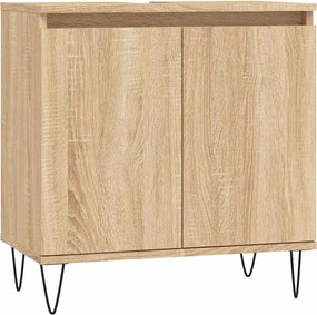 vidaXL Dulap de baie, stejar sonoma, 58x33x60 cm, lemn prelucrat