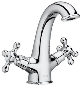 Baterie de lavoar + ventil cu preaplin Roca A5A3A4BC00 CARMEN 17,8 cm crom