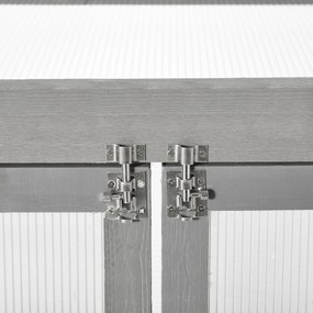 Outsunny Seră, Frigider, transparent, potrivită pentru exterior, lemn+policarbonat, 58 x 44 x 78cm | Aosom Romania