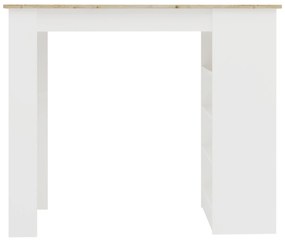 Masa haaus Vista, 4 rafturi, Alb/Stejar Artisan, 120 x 50 x 100 cm
