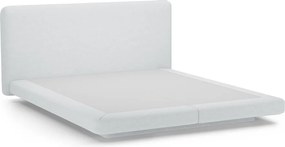 Pat matrimonial gri deschis tapițat 160x200 cm Linea – Micadoni