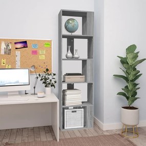 vidaXL Bibliotecă, gri sonoma, 45x24x160 cm, lemn compozit