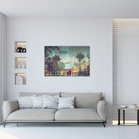 Tablou - Oraș în viitor (90x60 cm)