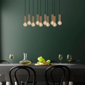 Candelabru TEMPO pe cablu, 10 x E27, 40 W, 230 V, auriu