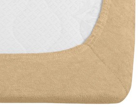 Cearsaf Frotir cu elastic 90x200 cm bej