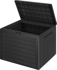 Cutie de depozitare WOODEBOX, 190L, 78x44x55cm, antracit Prosperplast