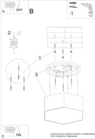 Plafonieră SUNDE 2xE27/60W/230V 11,5 cm neagră Sollux SL.1059