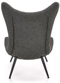 Fotoliu Atlantis antracit/negru H106 cm