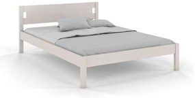 Pat matrimonial 180x200 cm alb din lemn masiv de pin Laxbaken – Skandica