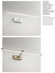 Aplica LED oglinda, tablou MAGIS L-48cm brunito, 4000K
