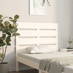 Tablie de pat, alb, 90x3x80 cm, lemn masiv de pin 1, Alb, 90 x 3 x 80 cm