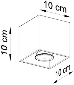 Plafonieră spot QUAD 1 1xGU10/40W/230V