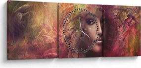Tablou - Femeie de fantezie (cu ceas) (90x30 cm)