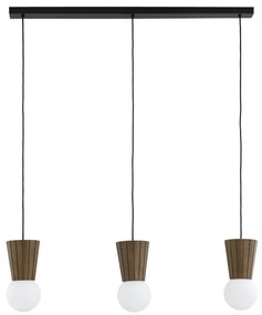 Lustra cu 3 pendule lemn stil scandinav VOLANTE 6358