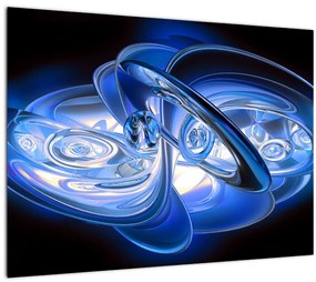 Tablou abstract albastru (70x50 cm), în 40 de alte dimensiuni noi