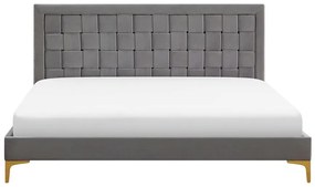 Pat matrimonial 180 cm LIMO (poliester) (gri) (cu somieră). 1022691
