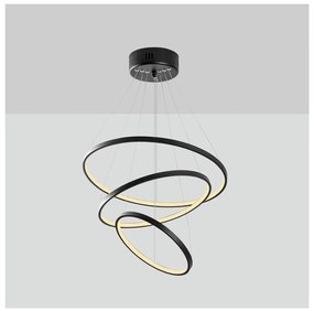 Lustră neagră LED ø 50 cm Simit – Opviq lights