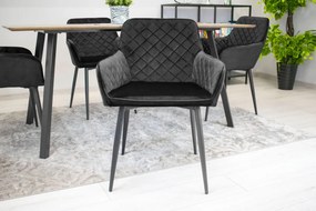OFERTA Scaun de catifea negru NOLA II. calitate secundara