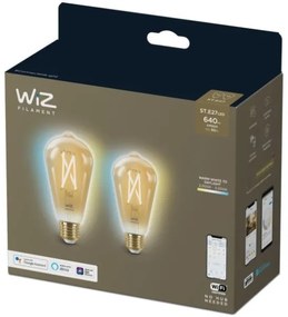 SET 2x LED Vintage ST64 E27/6,7W/230V 2000-5000K Wi-Fi -WiZ dimabil