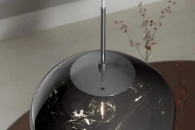 Lustra, Pendul modern cu glob sticla fumurie LIQUID DIAMOND 35cm