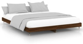 832124 vidaXL Cadru de pat, stejar maro, 180x200 cm, lemn prelucrat