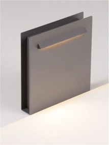 Mini Stalp de exterior LED 2700K, IP67 RECTO H-23cm gri inchis