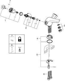 GROHE 21100001 - Baterie lavoar COSTA L DN 15, crom lucios