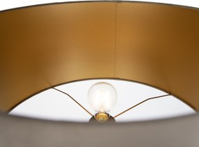 Lampă de podea Japandi Bej cu abajur taupe și interior auriu 50 cm - Simplo