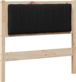 vidaXL Tăblie tapițată cu headboard Maro 90 cm Lemn de pin masiv