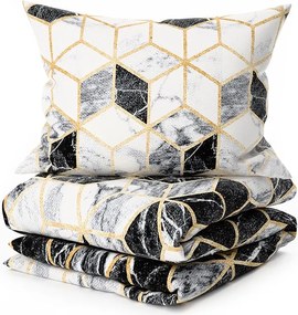 Lenjerie de pat din bumbac ATHENA POLY negru Dimensiune lenjerie de pat: 2 buc 70 x 90 cm | 200 x 220 cm