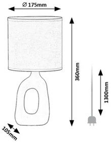Rabalux SYLIRA 74072 - Lampă de birou, 1xE14/40W/230V, albastru