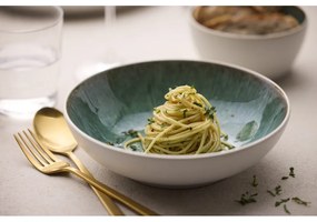 Bol alb/verde din gresie 900 ml Gastro White/Green – Bitz