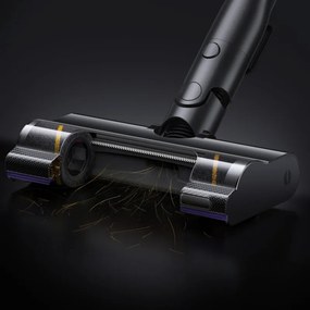 La mâna a doua: Aspirator vertical Dreame Essential V30 VVV21A, 880 W, 30 000 Pa, 90 min, 0,6 l, HEPA H14, OmniX™ 2.0, Recunoastere a tipurilor de murdarie, Pliabil, Negru/Bronz