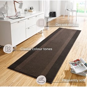 Covor tip traversă Hanse Home Basic, 80x200 cm, maro