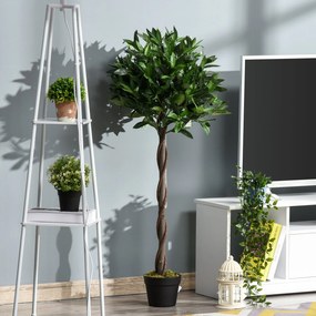 Outsunny set 2 plante artificiale,Ф16x120 cm fiecare, verzi | Aosom Ro