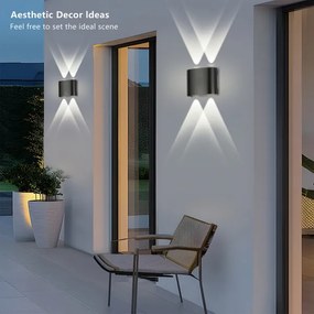 Brilagi - Aplica de exterior FLAREBOX LED/4W/230V neagră IP65