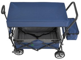 Camion de mână cu un acoperiș albastru/gri