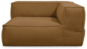 Fotoliu bean bag maro cu tapițerie din țesătură bouclé Mass Corner 150 Right – SLOWDOWN