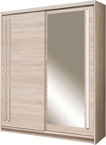 Dulap EFFECT, stejar sonoma, PAL melaminat, cu 2 usi, 175x59x215 cm