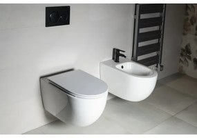 Bruckner - WC suspendat Vortex Rimless FULDA ceramică/alb