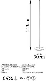 Lampadar negru LED (înălțime 153 cm) Only – Opviq lights