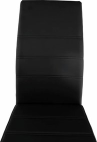 Scaun dining, negru / crom, VATENA