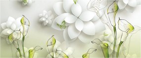 Tablou cu flori (120x50 cm)