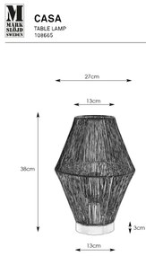 Lampă de masă Markslöjd 108665 CASA 1xE27/40W/230V alamă