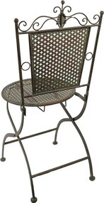 Scaun bistro, verde, din metal, aspect vintage