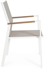 Scaune de grădină albe 4 buc. din metal Heta – Bizzotto